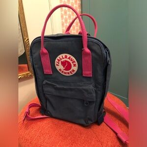 Deep teal blue Fjallraven Kanken small backpack